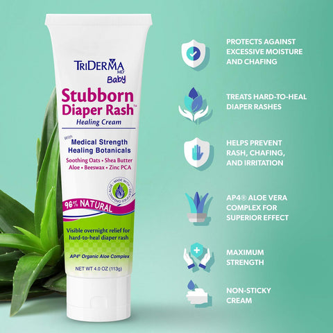 TriDerma Stubborn Diaper Rash Relief Cream