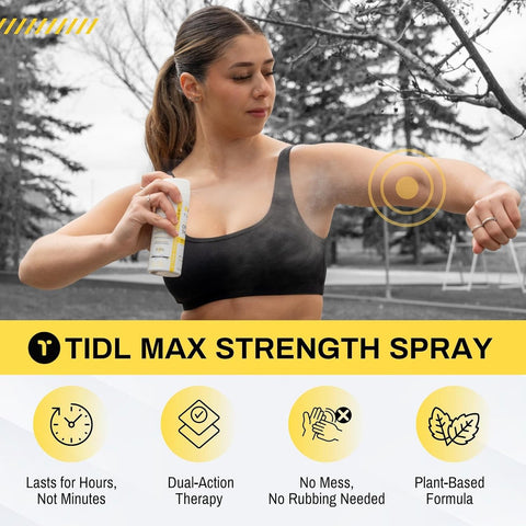 TIDL Sport Pain Relief Spray: Maximum Strength Recovery for Muscles & Joints, Fast-Acting Formula