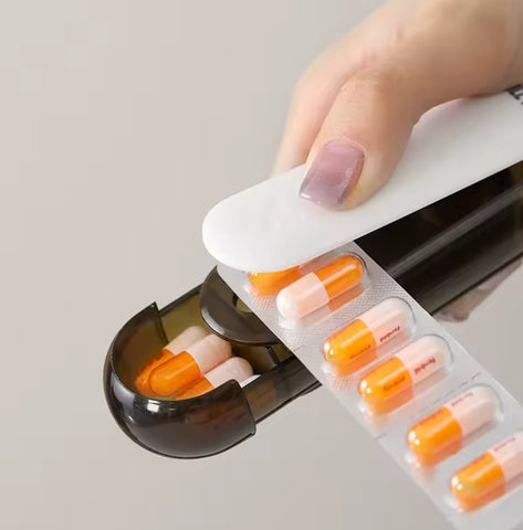 Overt 2 in 1 Portable Pill Remover with Medicine / Pills Assistance Tool