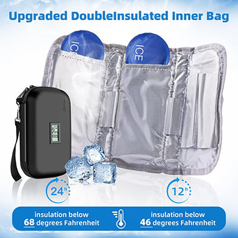 Overt Glucose Insulin Hard Cooler with Digital Temperature Display