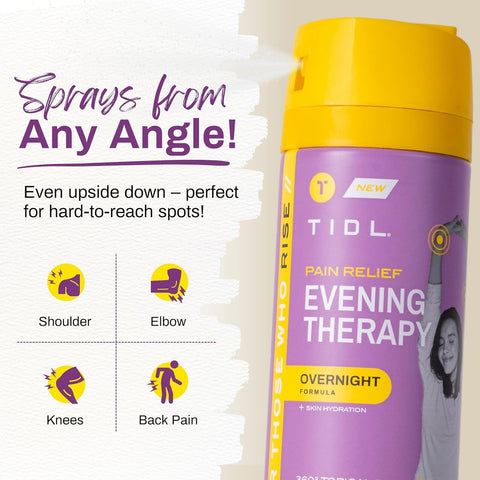 TIDL Evening Therapy Spray with Lavender - Nighttime Muscle Recovery & Relaxation Aid | 3