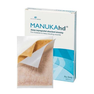 Manukamed MANUKAhd  Honey-Infused Dressing  Advanced Healing for Complex Wounds  2 X 2 MMDMM0013
