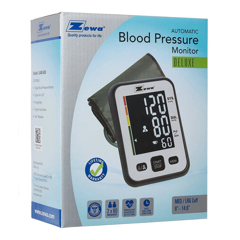 Zewa's UAM-880XL Premium Automatic Blood Pressure Monitor with Two Cuffs Extra large by Diabetic Pro available at Diabetic Pro