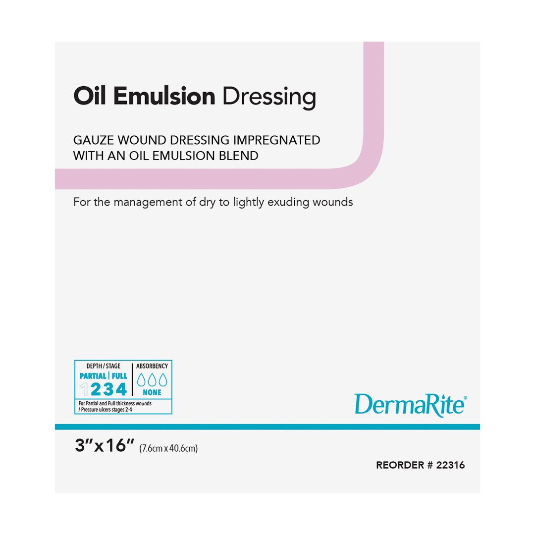Dermarite  Oil Emulsion Wound Dressing, 3" X 16" [ 36 Pack ]