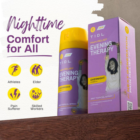 TIDL Evening Therapy Spray with Lavender - Nighttime Muscle Recovery & Relaxation Aid | 3