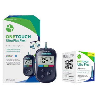 OneTouch Ultra Plus Flex Diabetes Testing System with 30 Test strips