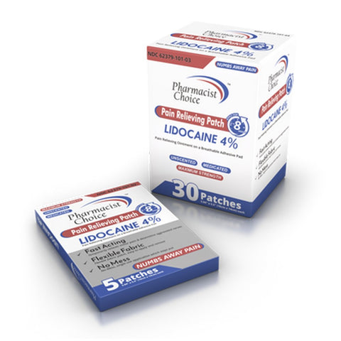 Pharmacist Choice Maximum Strength 4% Lidocaine Pain Relief Patches (5 Count)