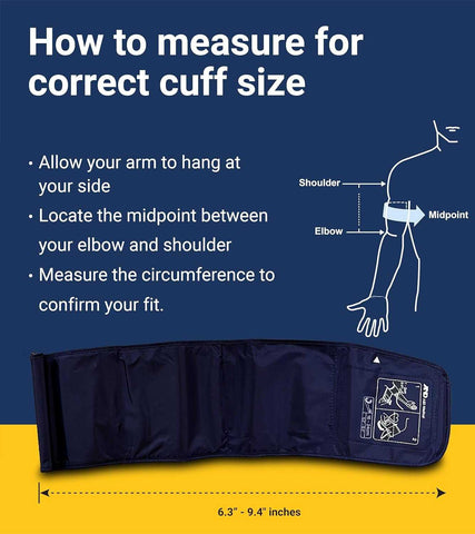 A & D Cuff Blood Pressure Monitor With AC Adaptor 6.3" - 9.4" Small Cuff