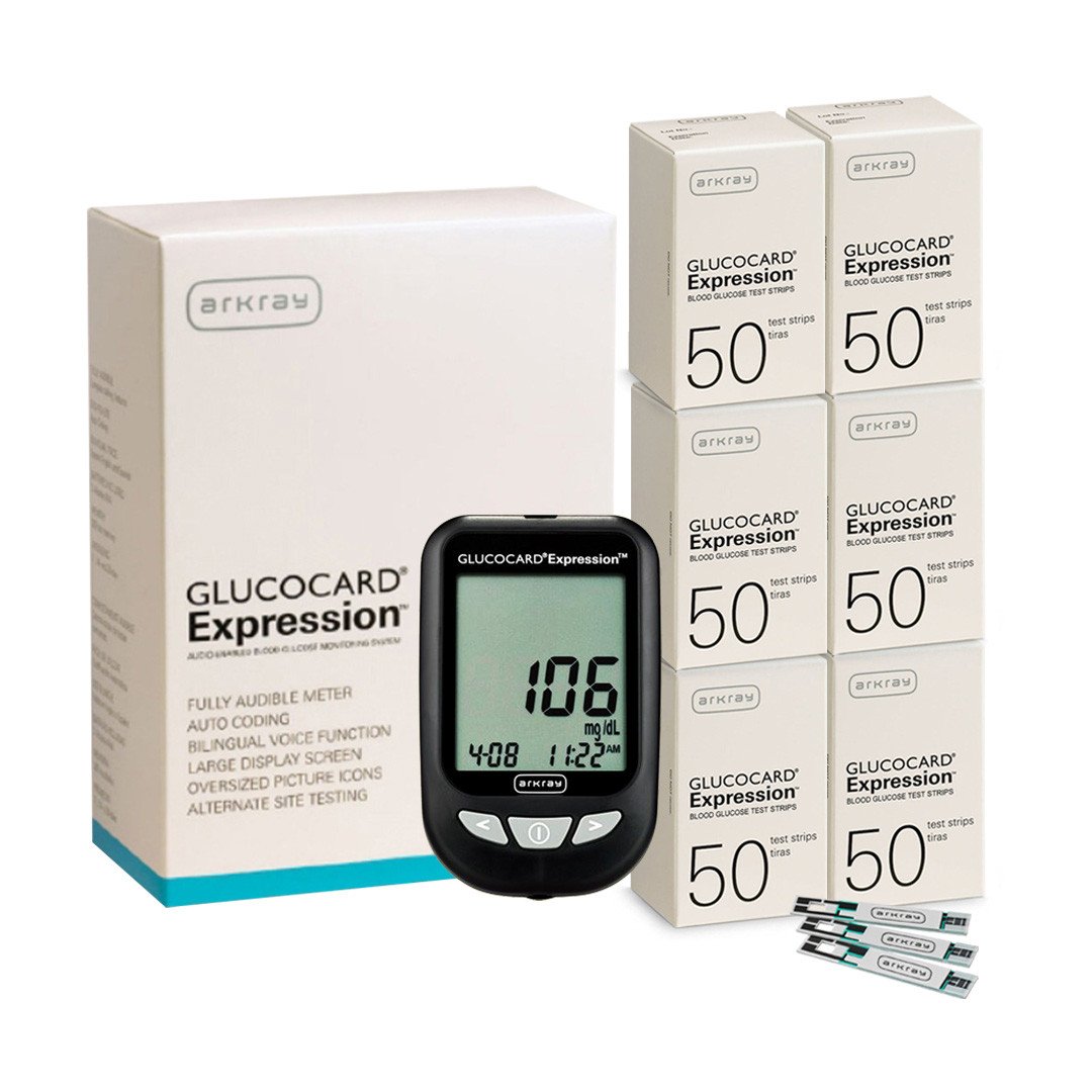 Arkray Glucocard Expression Meter with Expression 300 Test Strips by ARKRAY USA Inc available at Diabetic Pro
