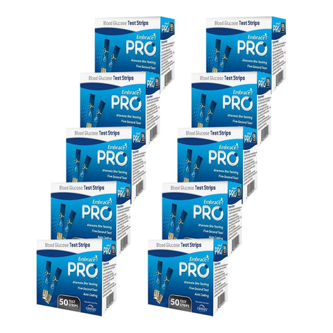 Omnis Health Embrace PRO Blood Glucose Test Strips 500 Test Strips