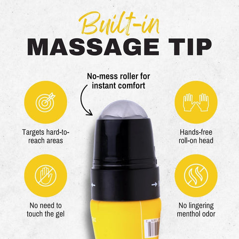 TIDL Heat Therapy Roll-On - Maximum Strength Lidocaine Pain Relief for Muscles & Joints | Warming Formula for Targeted Application | 3 oz