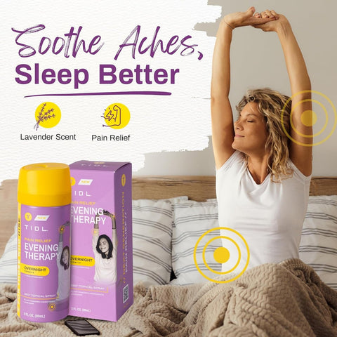 TIDL Evening Therapy Spray with Lavender - Nighttime Muscle Recovery & Relaxation Aid | 3
