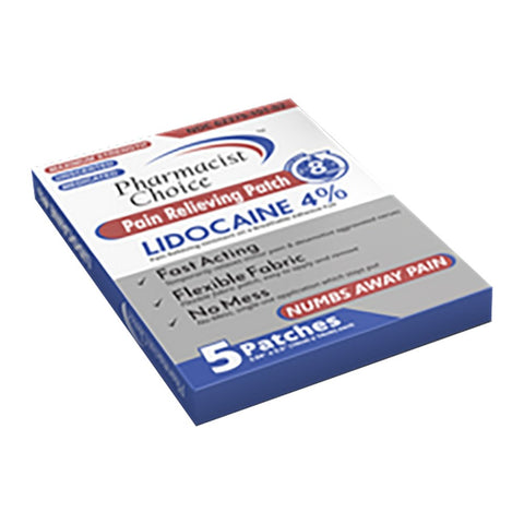 Pharmacist Choice Maximum Strength 4% Lidocaine Pain Relief Patches (5 Count)