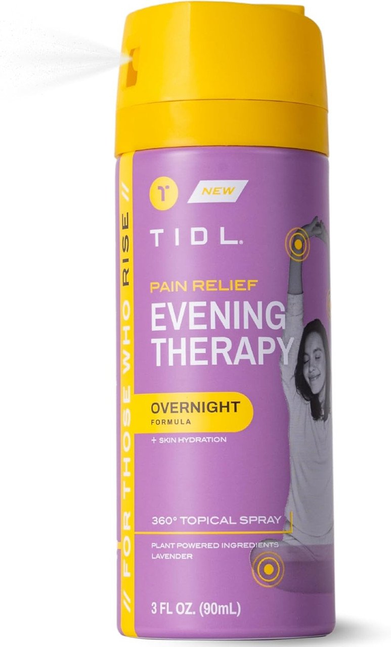 TIDL Evening Therapy Spray with Lavender - Nighttime Muscle Recovery & Relaxation Aid | 3