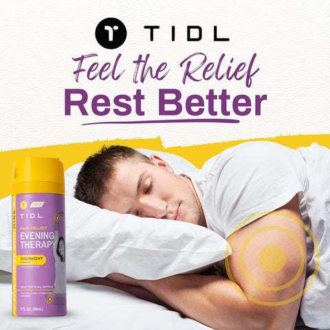 TIDL Evening Therapy Spray with Lavender - Nighttime Muscle Recovery & Relaxation Aid | 3