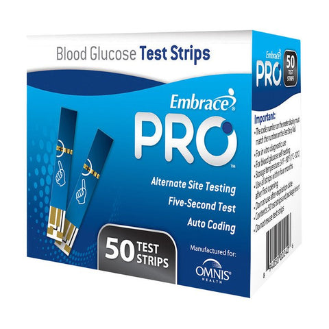 Omnis Health Embrace PRO Blood Glucose Test Strips 400 Test Strips
