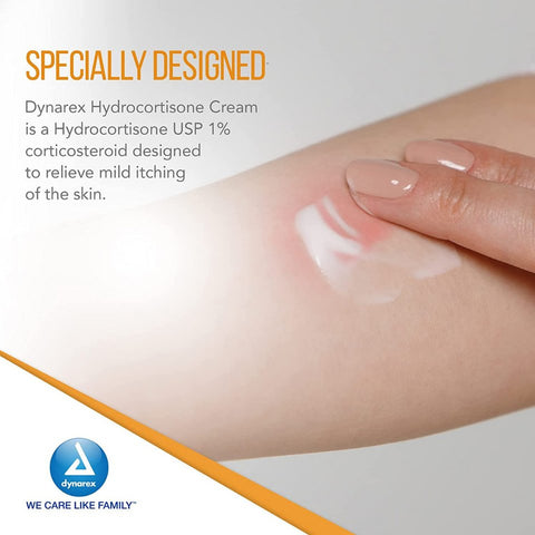 Dynarex 1% Hydrocortisone Cream, 8/9g Box of 144 Package
