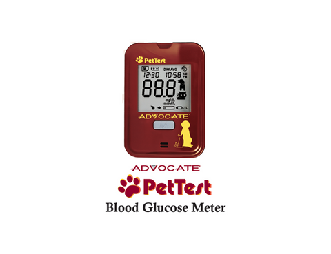 Advocate PetTest Blood Glucose Meter [+] Pet Test 25 Test Strips For Diabetic Pet