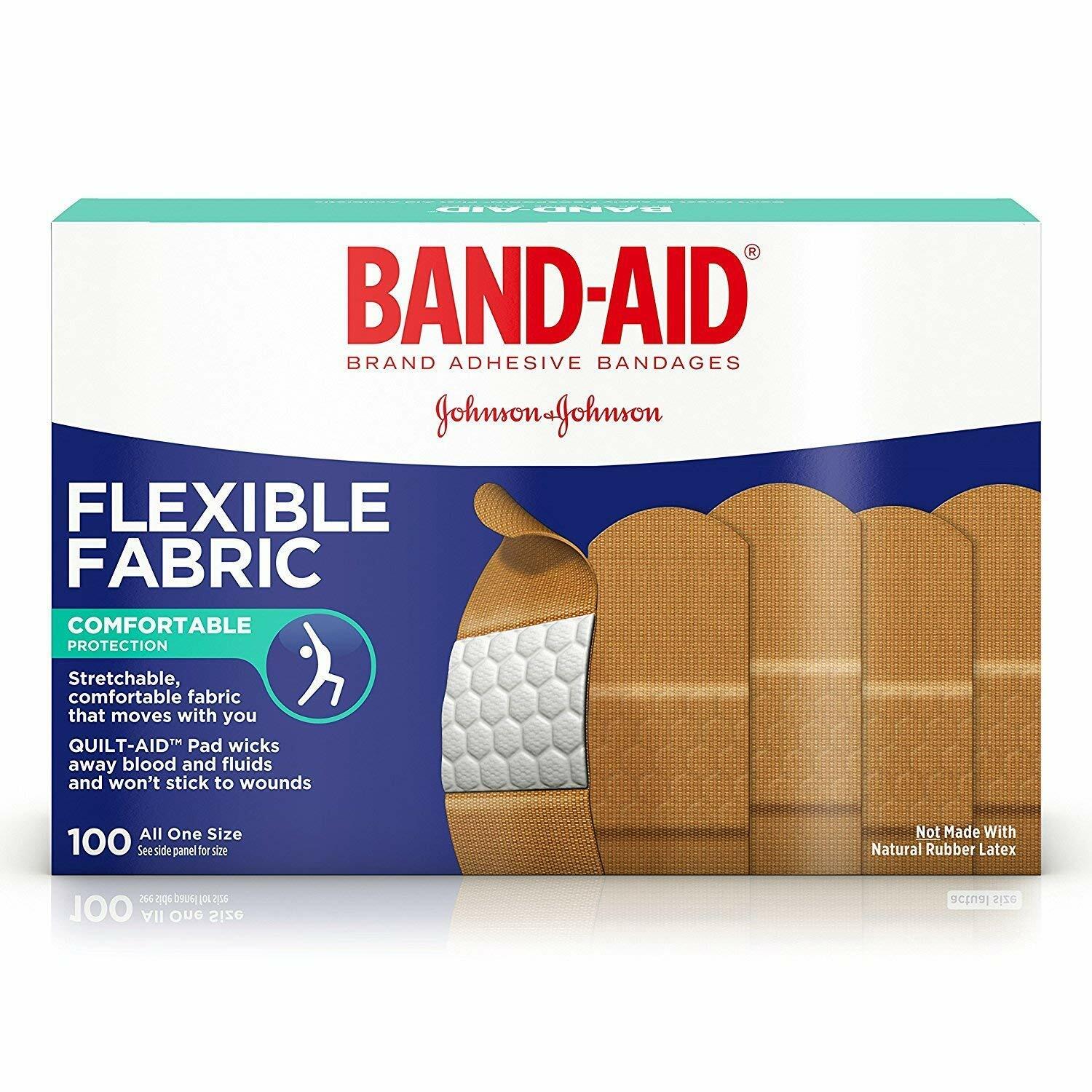 BAND-AID® Brand Flexible Fabric Bandages Assorted, 100 Count by Band-Aid available at Diabetic Pro