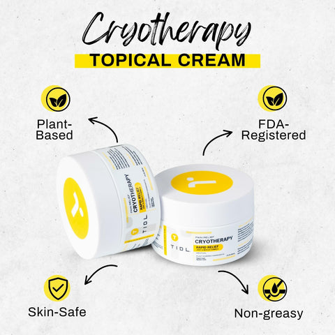 TIDL Cryotherapy Pain Relief Cream, 3 Oz, Targeted Neck Pain, Joint & Muscle Pain Relief All Organic