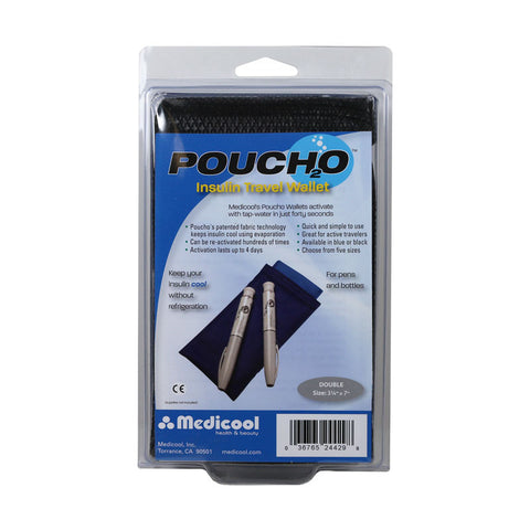 POUCHO DIABETIC WALLET DOUBLE PEN - BLACK