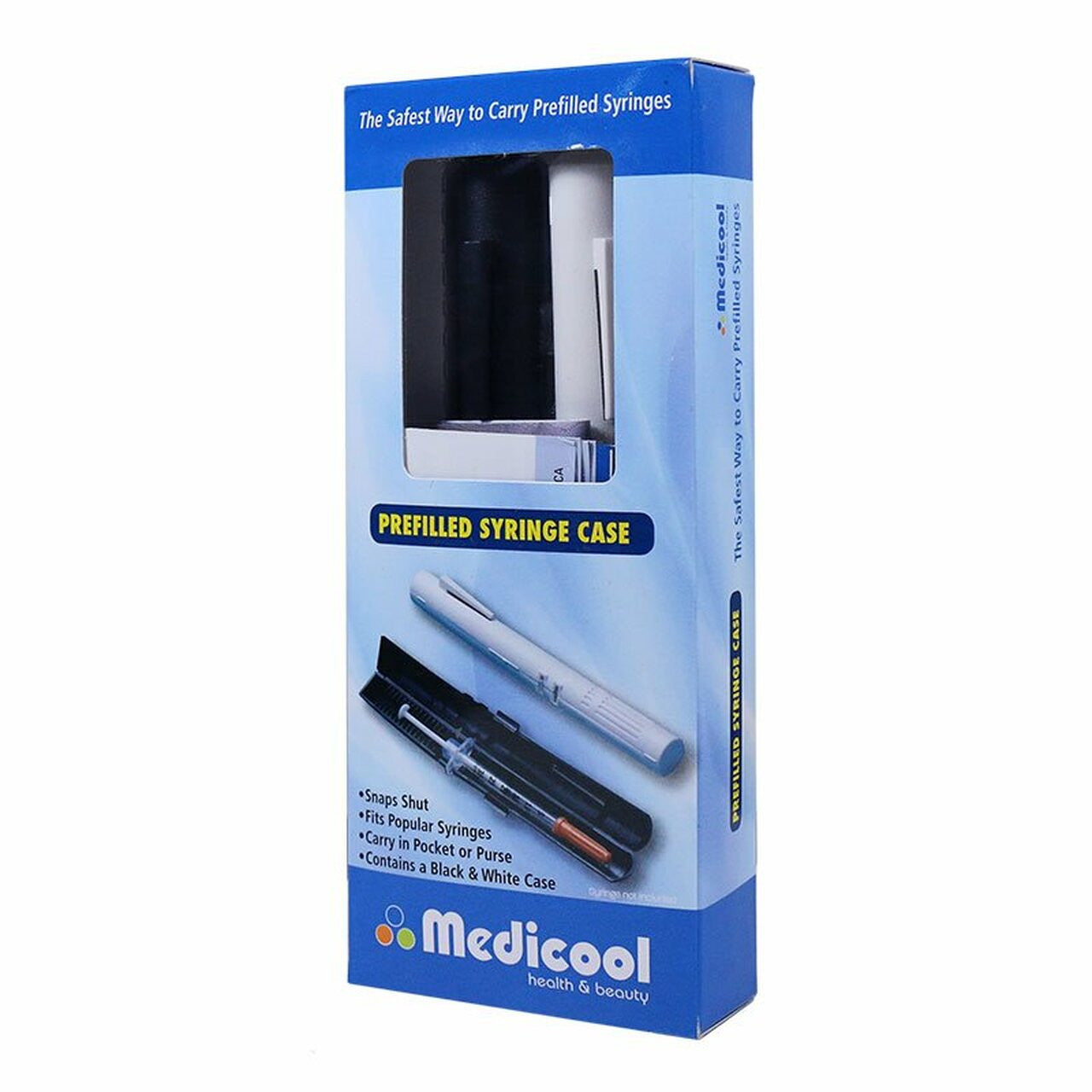 Medicool WRIGHT PREFILLED SYRINGE CASE - 2 PER PACK, 1 BLACK & 1 WHITE