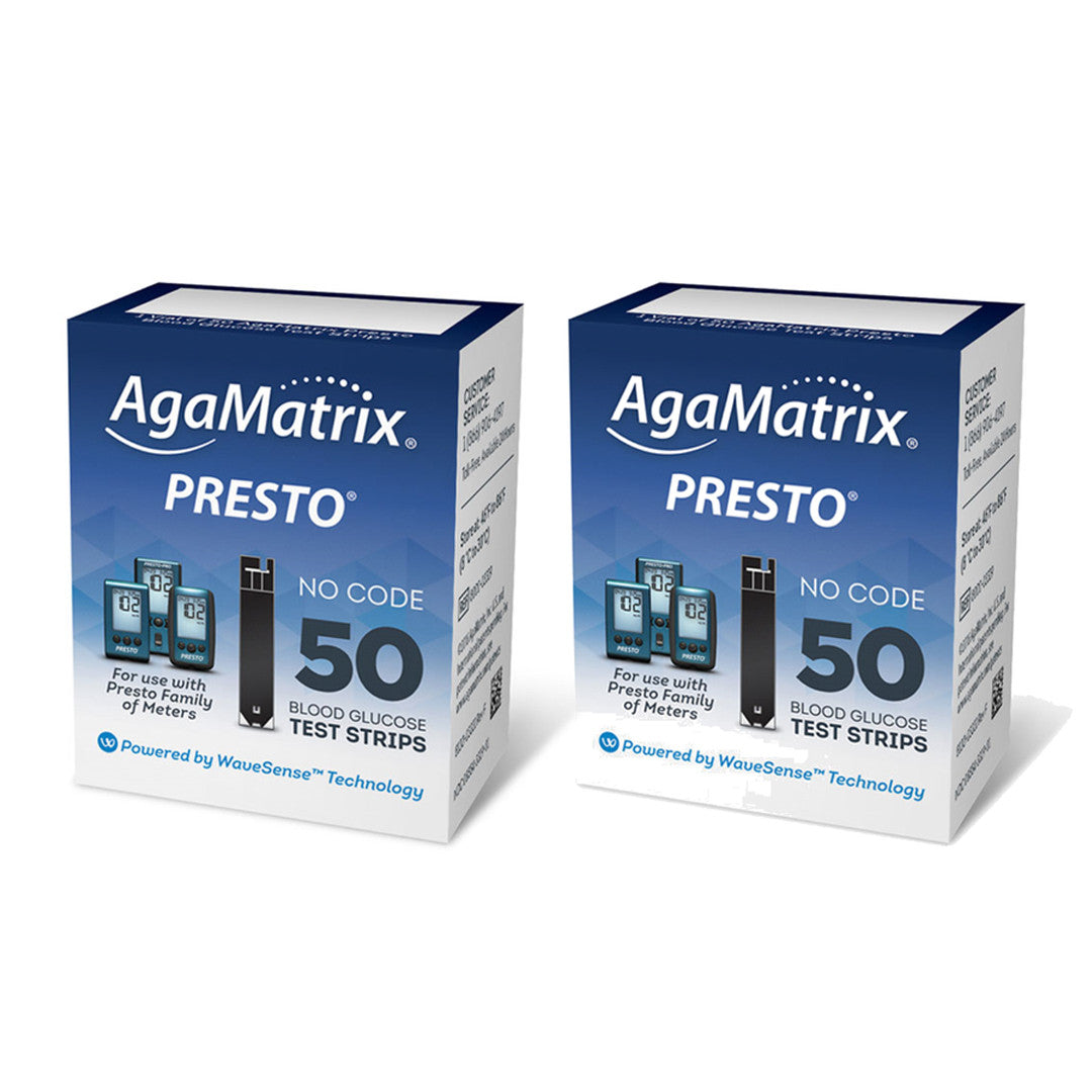 AgaMatrix WaveSense Presto 100 Test Strips For Glucose Care