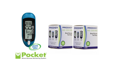 Prodigy Pocket Blood Glucose Monitoring System With Prodigy 100 Test Strip