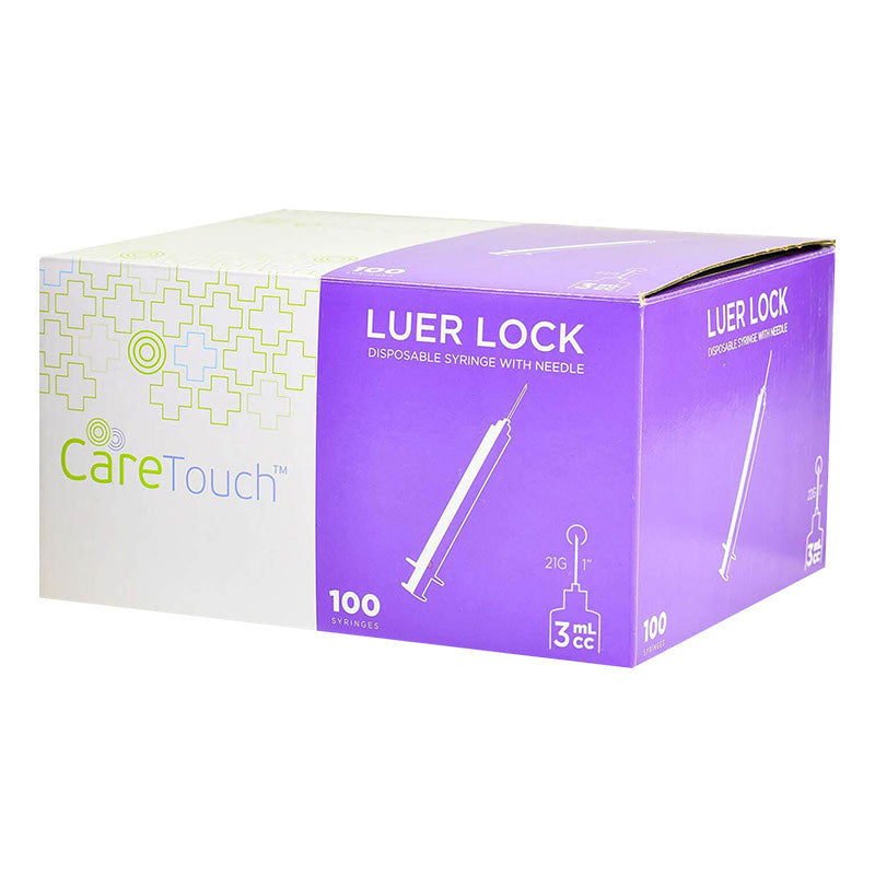 Care Touch Syringes Luer Lock with Needles, 3ml 21G - 1"  #CTSLN211