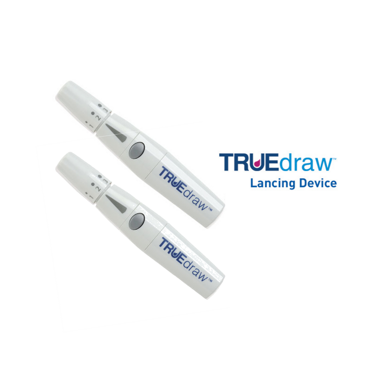 TRUE Draw Lancing Device [ 2 Pack } For GLucose Care