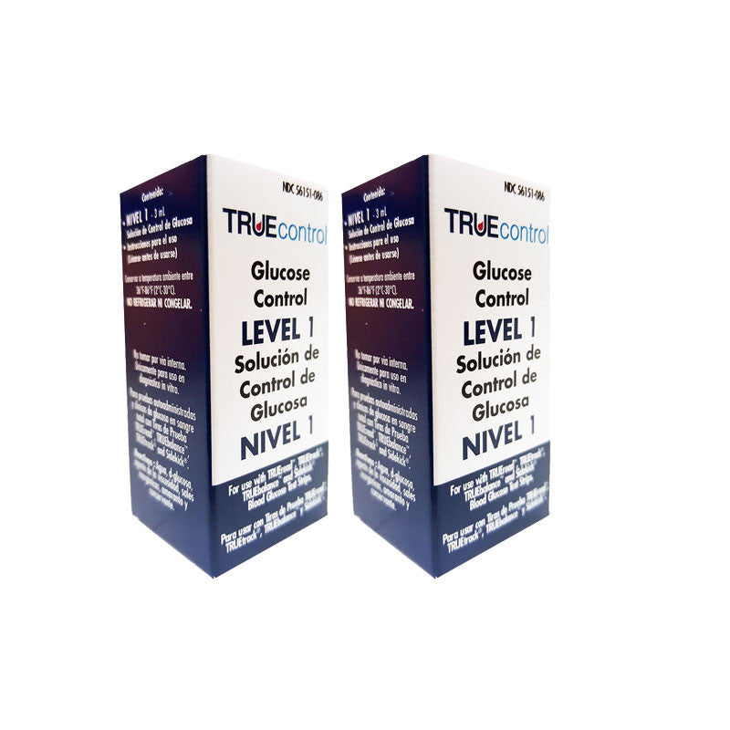 TRUE Control Solution  Level 1 [ 2 Pack } For GLucose Care