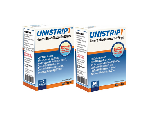 UniStrip Glucose 100 Test Strips For GLucose Care