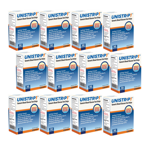 UniStrip Glucose 600 Test Strips For GLucose Care