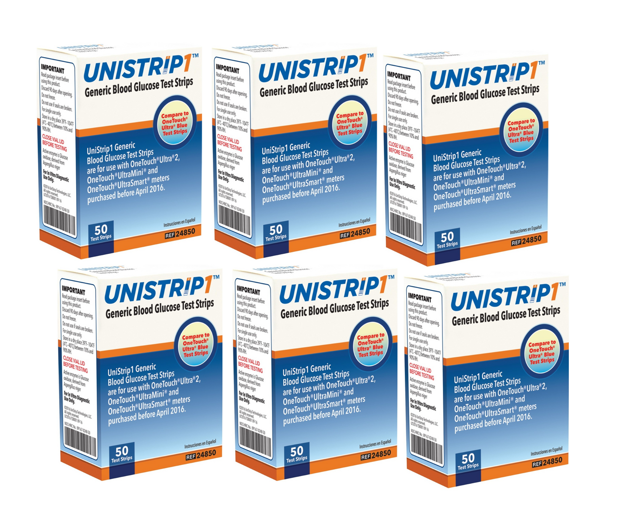 UniStrip Glucose 300 Test Strips For GLucose Care