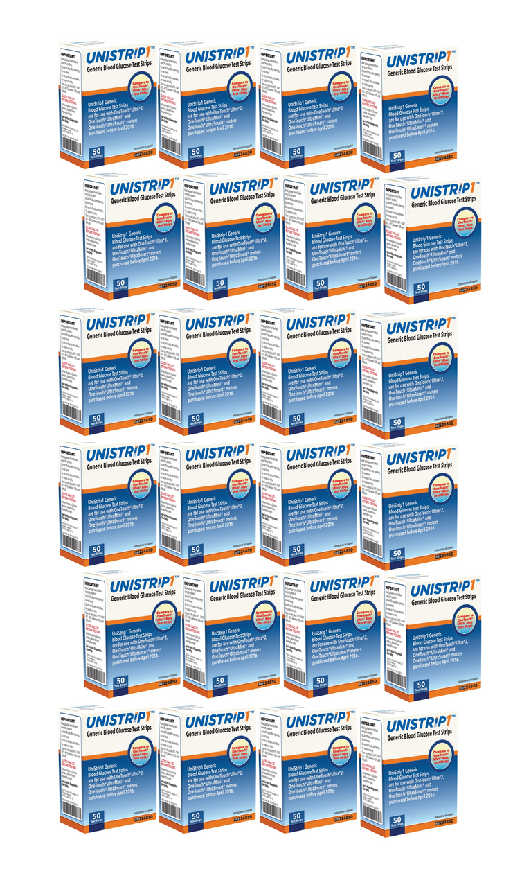 UniStrip Glucose 1200 Test Strips For GLucose Care