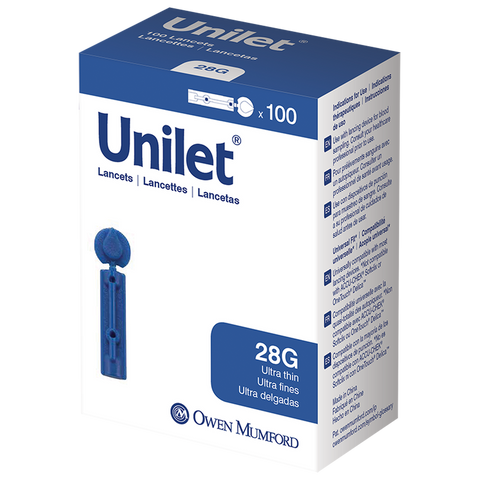 Owen Mumford Unilet Ultra Thin Lancets 28G - 100 Ct - #AT 0565